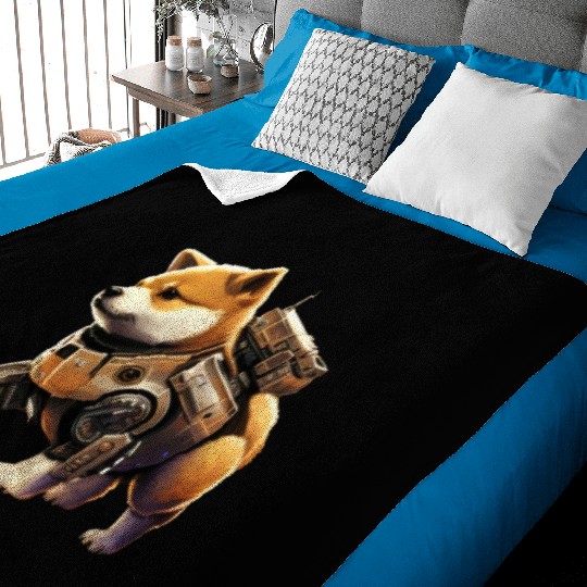 Mech style simple Japanese style shiba Inu dog Baby Blankets
