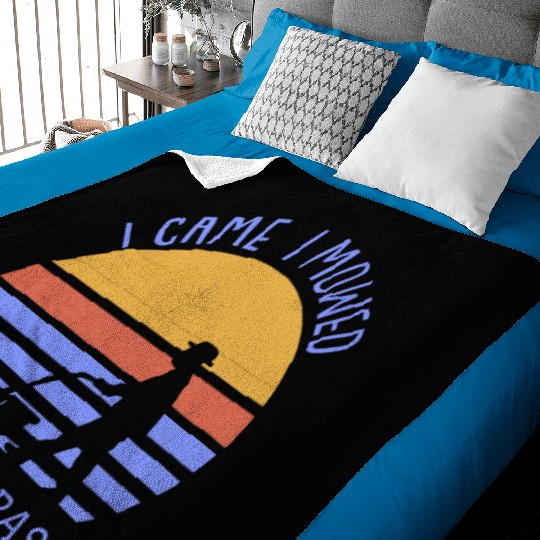 Lawn Mowing Lawn Care Baby Blankets