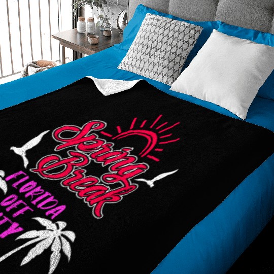 Spring Break Florida off duty holiday Spring Break Baby Blankets