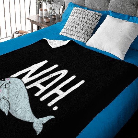 Procrastinating Narwhal Lover Aquatic Animals Baby Blankets
