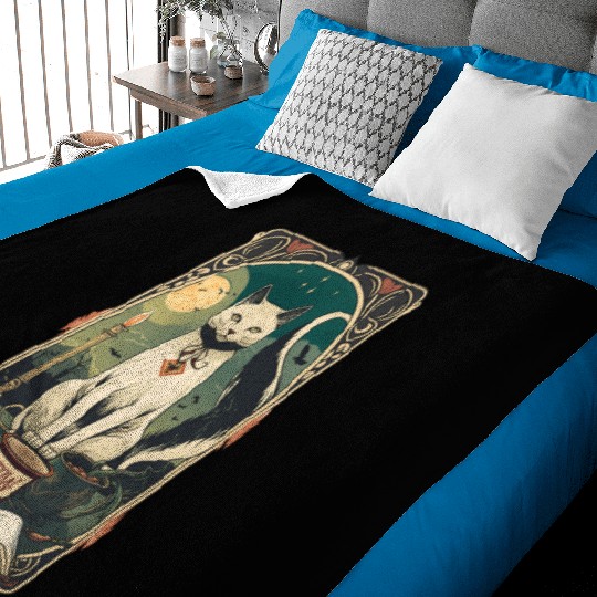 Cat Tarot Card Style Baby Blankets