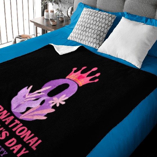 International Women's Day Embrace Equity 2023 Baby Blankets