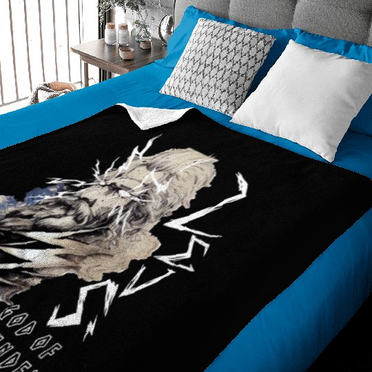 Zeus Greece God Of Thunder Lightning Mythology Gre Baby Blankets
