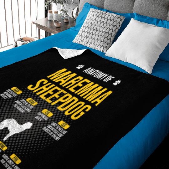 Anatomy Of Maremma Sheepdog Funny Dog Lover Gift Baby Blankets