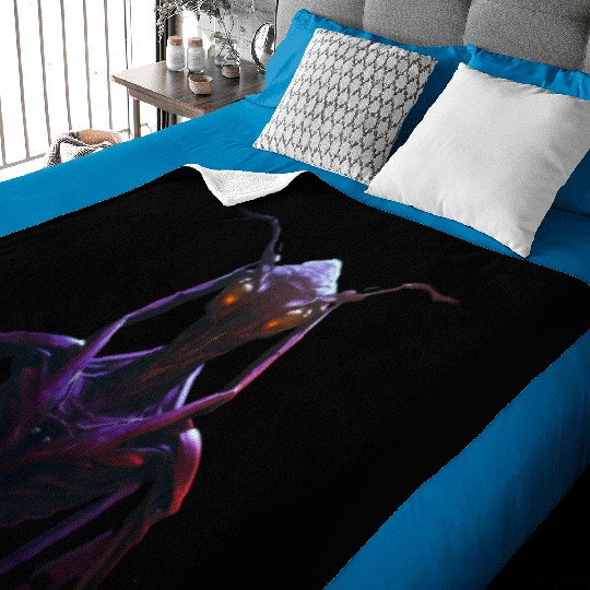 purple ferocious alien Baby Blankets