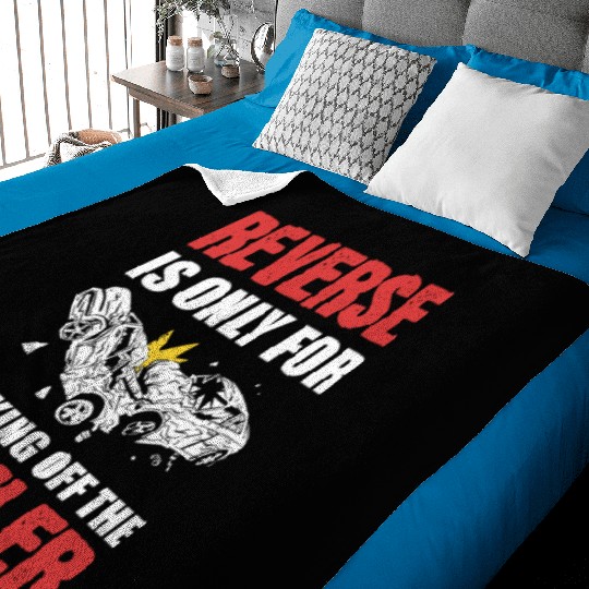 Reverse Is Only For Backing Off Demolition Derby Baby Blankets