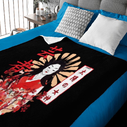 Amaterasu Omikami Cherry Blossom Sun Goddess Baby Blankets