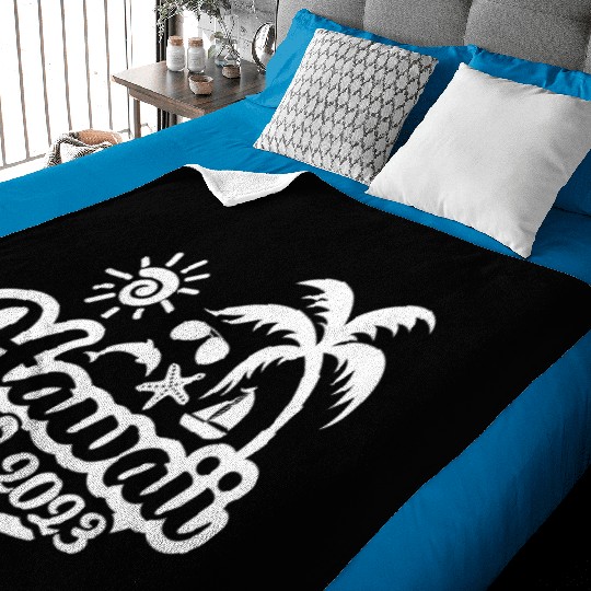 Hawaii, Hawaii Vacation or Holiday Baby Blankets