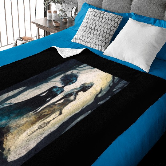 Black Nature Goddess - African American, Woodland Baby Blankets