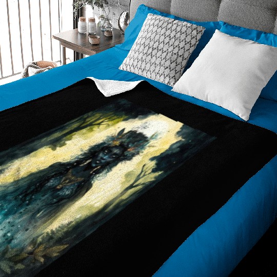 Black Nature Goddess - African American, Woodland Baby Blankets