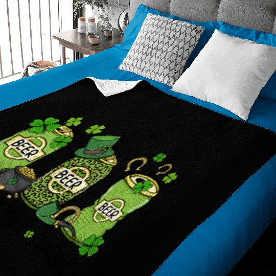 Funny St Patricks Day Drink Baby Blankets
