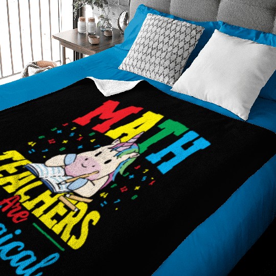 Math Teachers Are Mathgical Math Teacher Baby Blankets