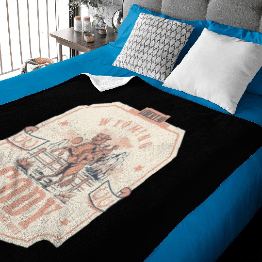 Cody wyoming wild west town Baby Blankets