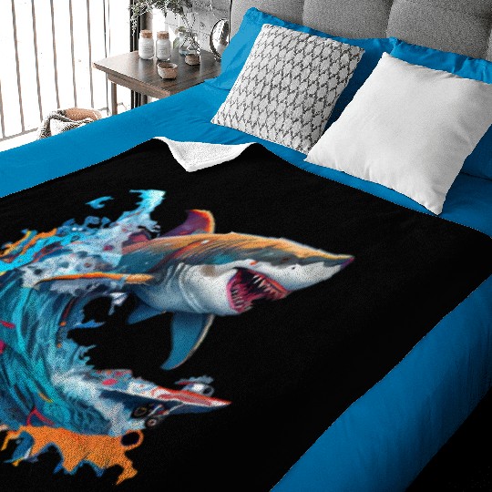 shark game ps 4 Baby Blankets