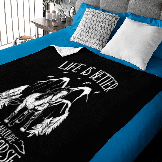 Horse Riding Nature Endurance Riding Baby Blankets