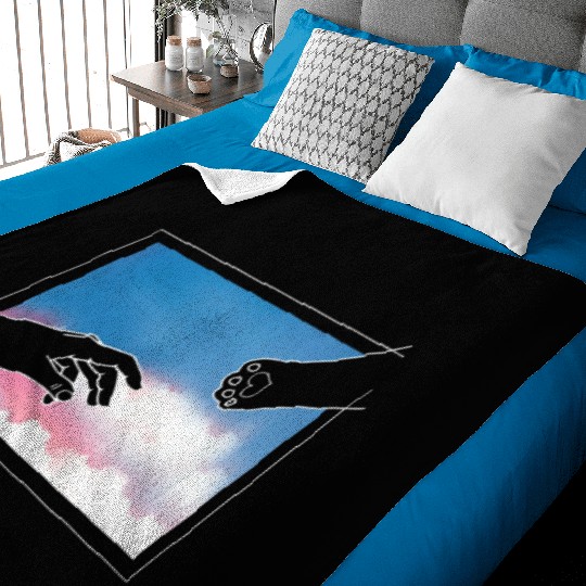 Adam Creation Cat Mom Cat Lover Christian Baby Blankets