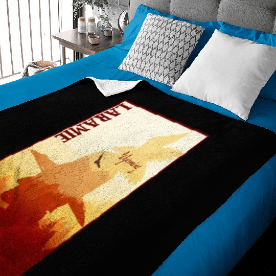 Laramie Wyoming wild west town Baby Blankets