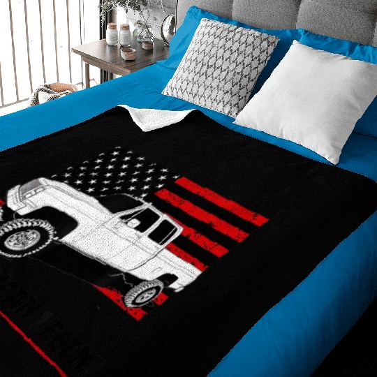 Lifted Square body truck American muscle Baby Blankets 4x4