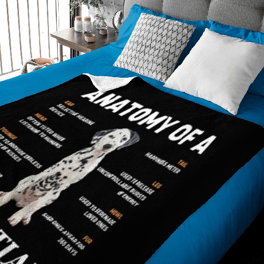 Anatomy of a Dalmatian funny Dog Pet lover Baby Blankets