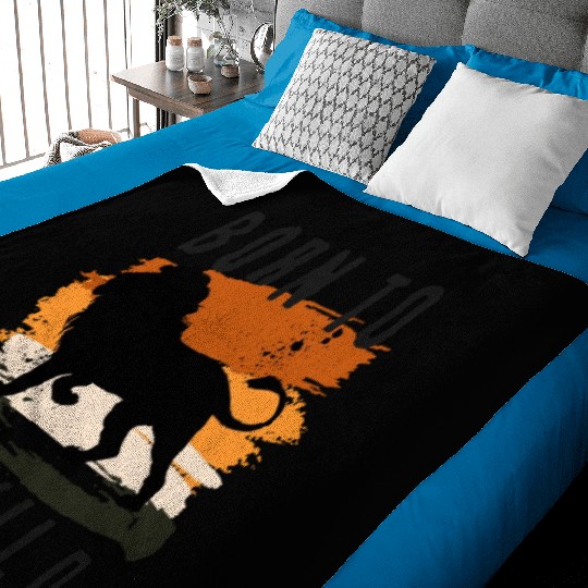 Born to be wild Lion Animal Design Baby Blankets