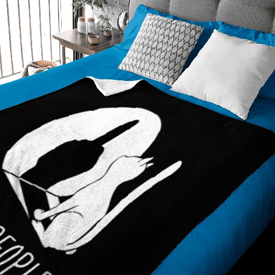 Grumpy Kitten Cats I Don't Like People Cat I Hateb Baby Blankets