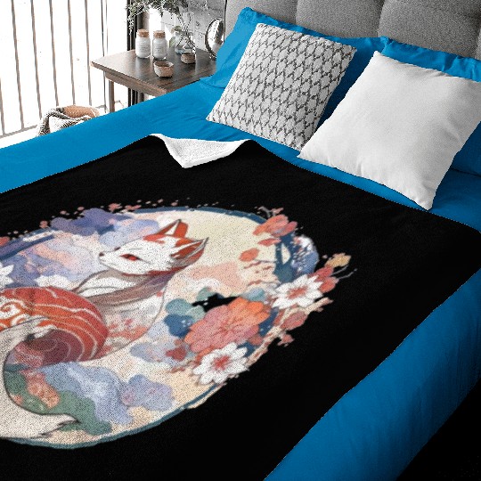 Nine tailed fox spirit Baby Blankets