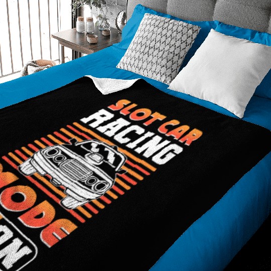 Slot Car Racing Mode: On Slot Car Racer Slotcar Baby Blankets