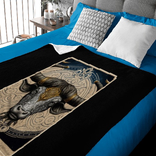 Taurus Astrology Starsign Zodiac Tarot Card Witch Baby Blankets