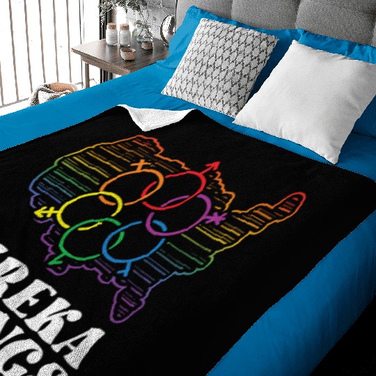 Eureka Springs Pride Flag Pride Month LGBTQ Flag Baby Blankets