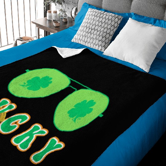 Lucky Shamrock St. Patrick's Day Saint Paddy's Baby Blankets