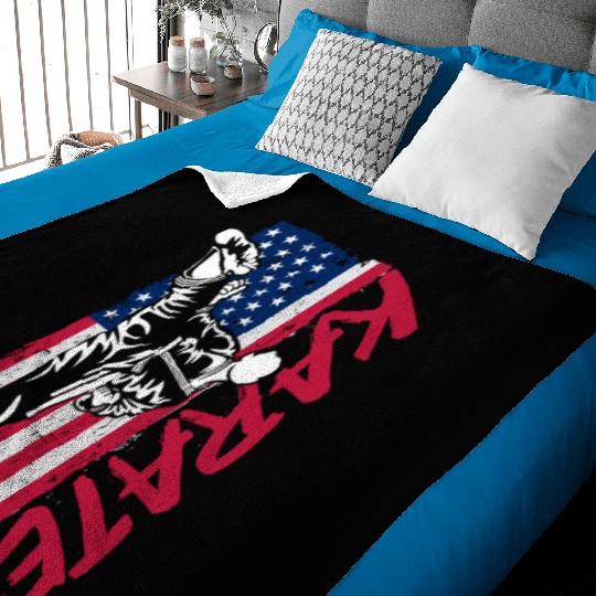 Karate Usa Baby Blankets