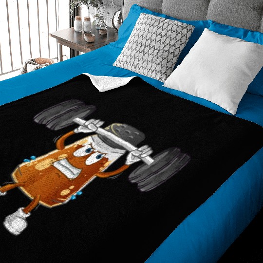 funny gym Pepper Baby Blankets