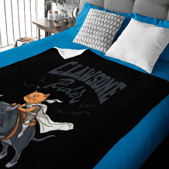 Western Rodeo Cat "Clawsome Rider" Design for a Baby Blankets