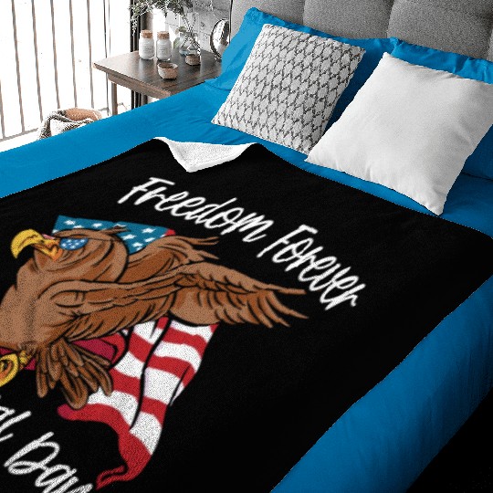 Patriotic Veteran USA Flag American Memorial Day Baby Blankets