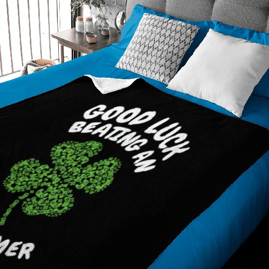 St. Patrick's Day Gaming Shamrock Gamer Video Baby Blankets
