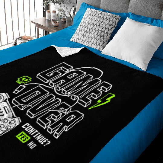 Game Over for Gamers Baby Blankets
