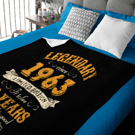 60th Birthday Vintage 1963 Baby Blankets