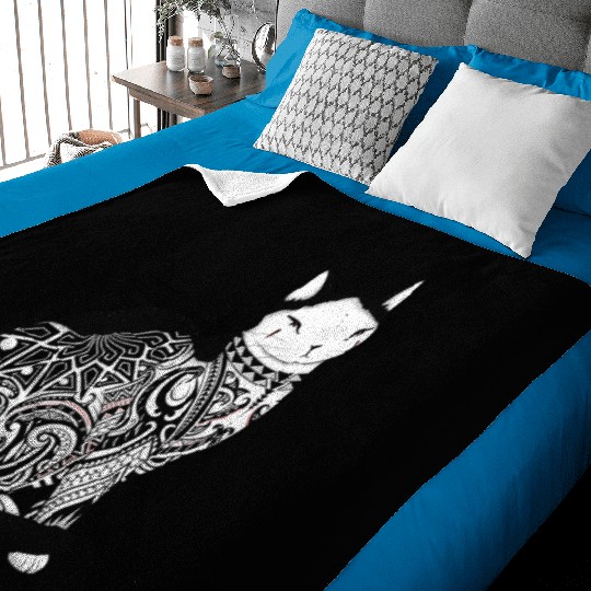 Cat In T Tattoo Baby Blankets