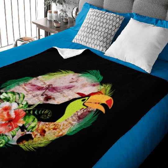 Toucan's Magic - Tropical Bird Witchcraft Baby Blankets