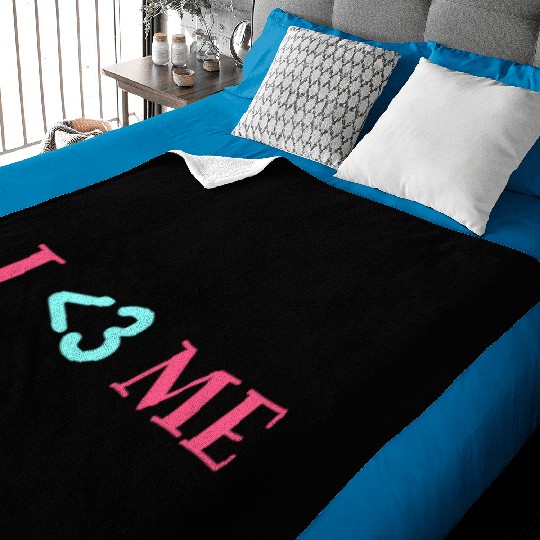 I love me, Heart, Positive, Cool, Stylish,Teens Baby Blankets