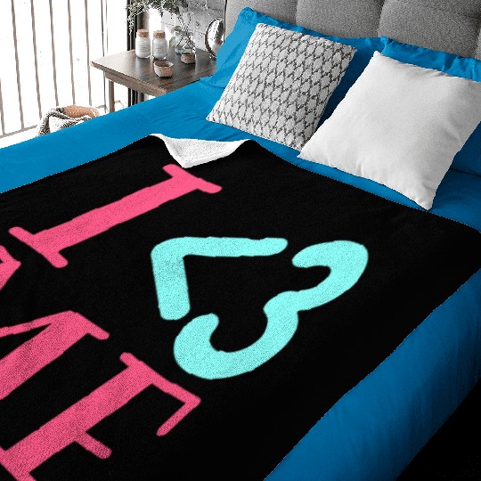 I Love Me, Heart, Positive, Cool, Stylish,Teens Baby Blankets