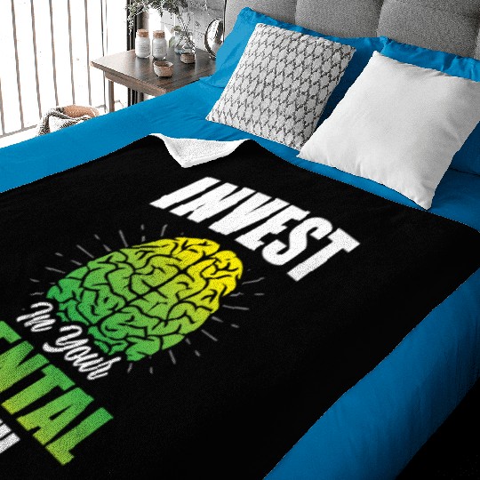 Invest In Your Mental Health Awareness Depression Baby Blankets