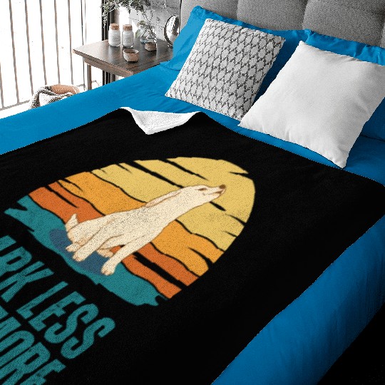 Bark Less Wag More Puppy Dog Baby Blankets