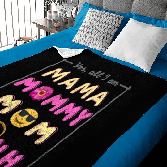Cool Ma Ma Mama Mommy Mom Bruh Funny Mother's Day Baby Blankets