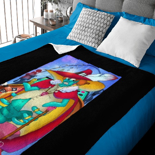 Cornbread Shrimp Da' Pimp (green) Baby Blankets