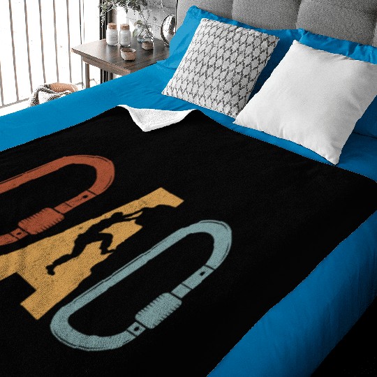 Mountain Climbing Dad Mountaineering Baby Blankets