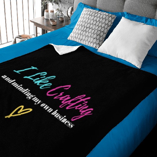 Crafting & Minding My Own Business - White Letters Baby Blankets