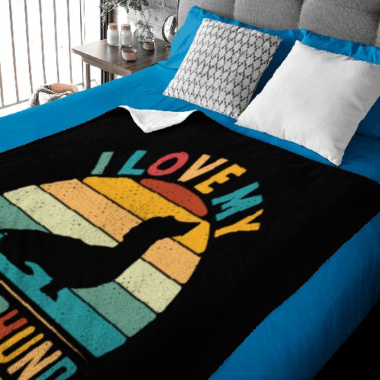 I Love My Dachshund Dog Baby Blankets