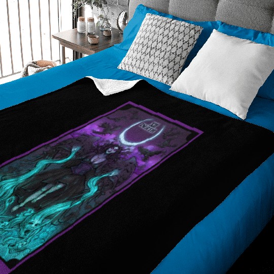 The Goddess Morrigan in Death Tarot Card Baby Blankets