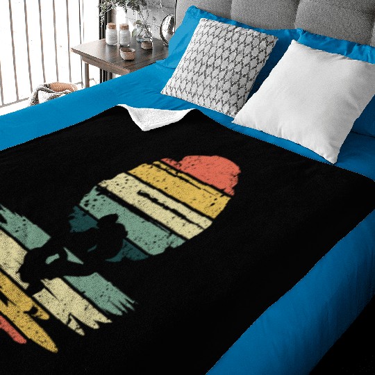 Retro Sunset Jujitsu Vintage Jiu Jitsu Baby Blankets
